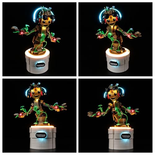 Kyglaring LED Light Kit Compatible with Lego Dancing Groot 76297 Building Blocks, Upgraded Lighting Accessories for 76297 Model Set, Lights Only (Model Not Included), Classic Version.