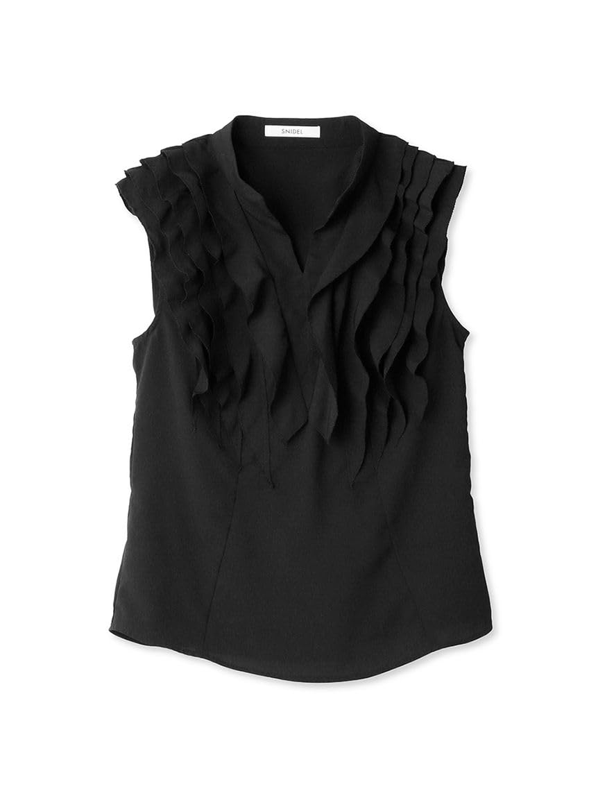 Amazon | [スナイデル] スキッパーノースリフリルブラウス SWFB234018  