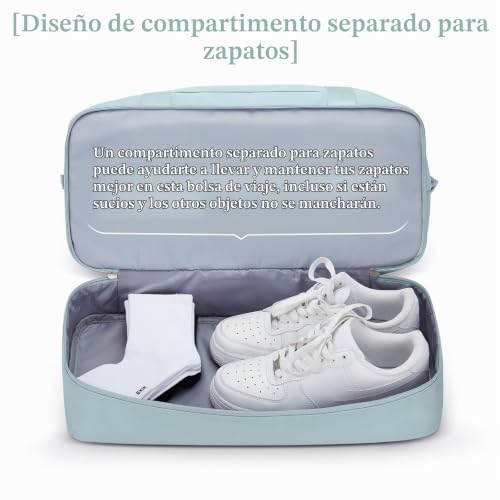 Miniatura 8 de Bolsa De Viaje Para Mujer, Bolsa De Deporte, Bolsa De Mano Equipaje,Bolsa De Gimnasio Impermeable,Bolsas De Fin De Semana Para Mujer,Bolsa Para Hospital,Bolsa De Natación Para Playa,A6 Azul