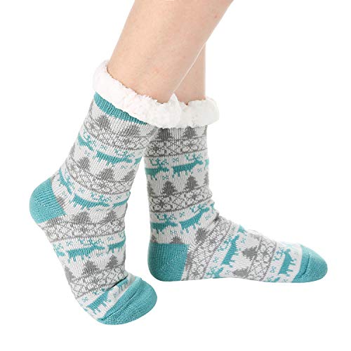Photo 1 of 2PK Winter Womens Warm Fluffy Fleece Lining Slipper Socks