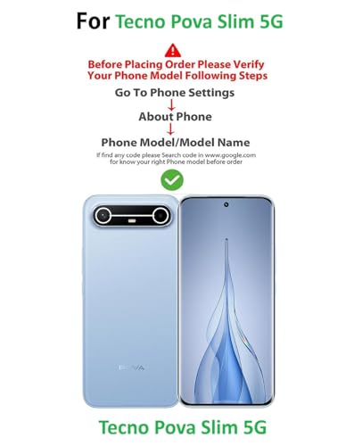 Image of Bintage Cases Genuine Leather Inside Back TPU Wallet Button | Magnetic Stand Dual Layer Flip Cover Compatible for Tecno KM9 / Pova Slim 5G - Navy Blue