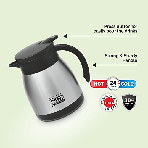Image of Flair Cafe Vacuum Insulated Steel Kettle 500 ML (Silver)