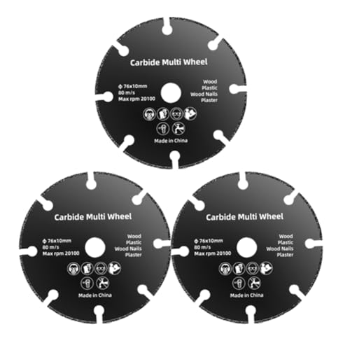 Sarngk Disco de Corte de 76 mm y 3 Pulgadas Muela Abrasiva de Resina Circular Hoja de Disco de Corte para Pulido de Acero para Amoladora Angular 3 Piezas