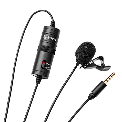 Snario Microfone de lapela omnidirecional BY-M1 para Canon Nikon Sony DSLR filmadora gravadores de á
