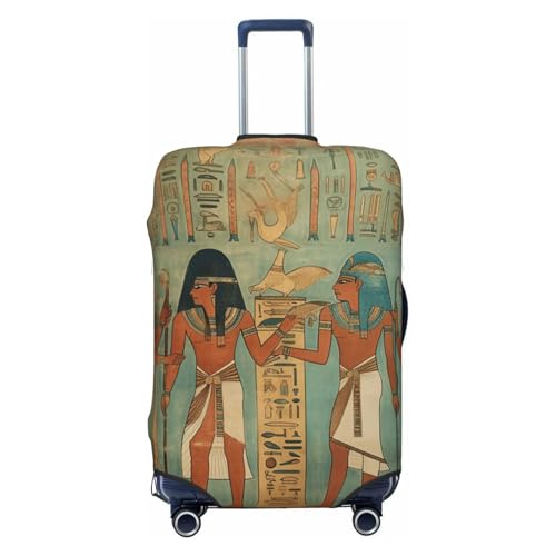QSMBNET Travel Luggage Cover Women in ancient egypt Spandex Suitcase Protector Washable Baggage Covers Fashion Elastic Scratch-Resistant Luggage Cover Protector Fits 18-32 Inch Luggage