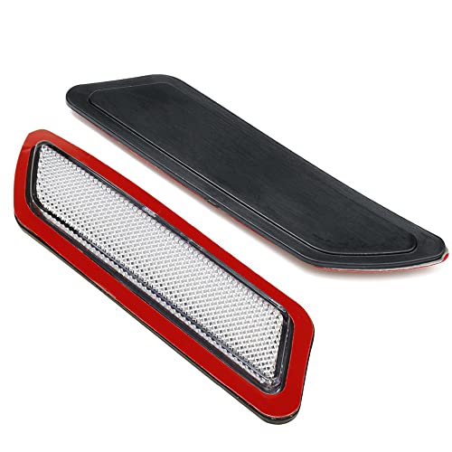 Image of Compatible with BMW F30 F31 2012 2013 2014 2015 3-Series Front Bumper Side Marker Reflector Pair(Clear Lens)