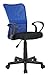 Produktbild SixBros. Bürostuhl,Schreibtischstuhl, Drehstuhl fürs Büro oder Kinderzimmer, stufenlos höhenverstellbar mit Armlehnen, Schreibtischstuhl für Kinder aus Stoff, blau/schwarz, H-298F-2/2120