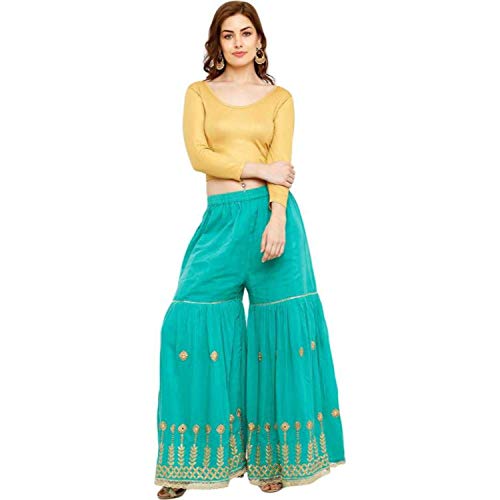Image of Fressia Fabrics Women's Cotton Readymade Saree Blouse Stretchable Crop Top Choli Bustier Top