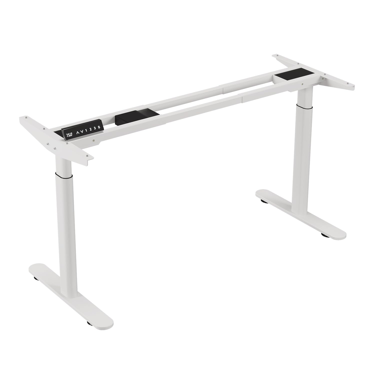 Radlove Supporto per Scrivania a Doppio Motore Regolabile in Altezza, Supporto da Tavolo Regolabile, Gambe per Scrivania da 120 a 178 cm con 4 Controlli di Memoria (Bianco + Gambe Cilindriche)