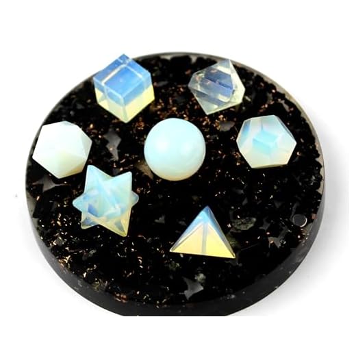 Jet International Women's Wow A++ Opalite 7 stenar helig geometri uppsättningar ädelsten platonisk solid toppkvalitet Merkaba stjärna W/sammetspåse attraktiv rengöring liv vitalitet helande chakra