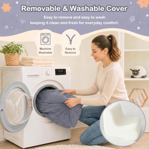 Image of DAICO Kids Bean Bag Chair Ultra-Soft Toddler Bean Bag Sofa with Handle, Small Toddler Reading Chairs Comfy Lazy Lounger Foam for Playroom or Bedroom - Birthday Gift for Boys and Girls, Grey