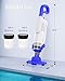 Nichro Pool Vacuum for Above Ground Pool, Cordless Handheld Pool Vacuum with 18 GPM Suction, 60 Min Runtime, Rechargeable Pool Cleaner with Aluminum Pole & Brush Heads for Inground Pools, Spa, Hot Tub