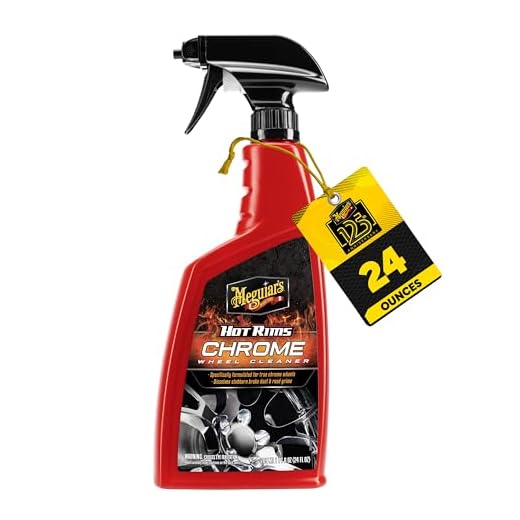 Meguiar's G19124 Hot Rims Chrome Wheel Cleaner - 24 Oz Spray Bottle