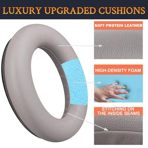Image of SOULWIT Earpads Replacement for Bose QuietComfort 45 (QC45) /QuietComfort SE (QC SE) /New Quiet Comfort Wireless Over-Ear Headphones, Ear Pads Cushions with Softer Protein Leather - Sandstone