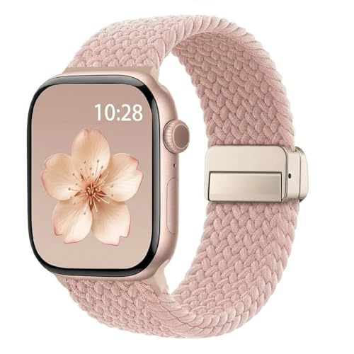 HOHOEMU Apple Watch�p ���C�� �i�C�����o���h �҂ݍ��� 38 40 41 42 44 45 46 49mm�Ή� �}�O�l�b�g�� �L�k�� ���C�X�|�[�c�x���g iWatch Series 11 10 9 8 7 6 5 4 3 2 1 SE 