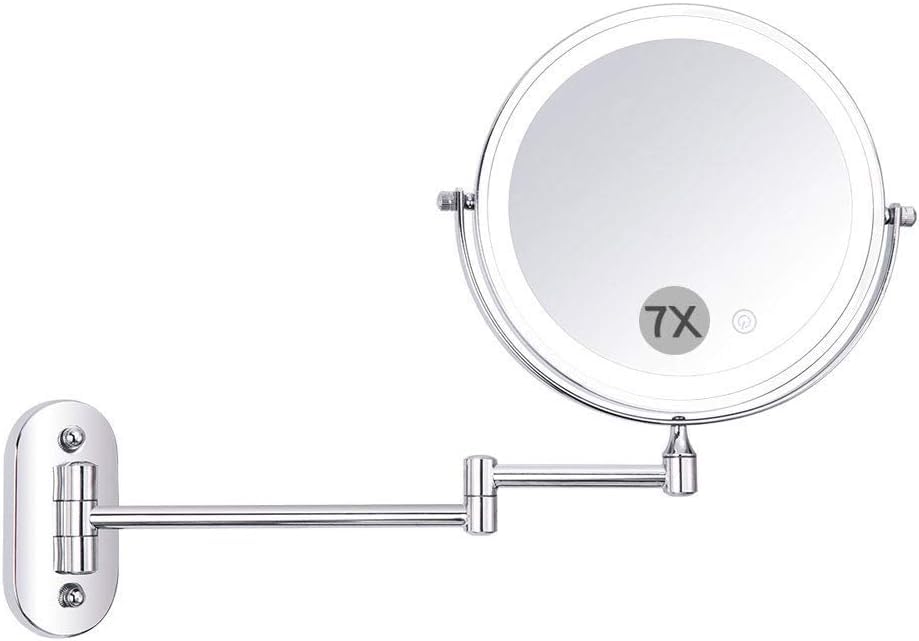 Miroir double face à grossissement 7X pour corriger les reflets flous