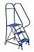 Vestil LAD-PW-18-3-G Portable Warehouse Ladder Grip 16.8125" 3 Step, Blue