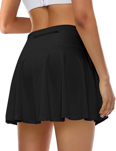 Buauty Women's Tennis Skirt Shorts Pleated High Waisted Golf Skorts