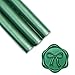 UNIQOOO Mailable Glue Gun Sealing Wax Sticks for Wax Seal Stamp - Metallic Botanical Green, Great for Xmas Cards, Wedding Invitations, Envelopes, Snail Mails, Wine Packages, Gift Ideas, Pack of 8