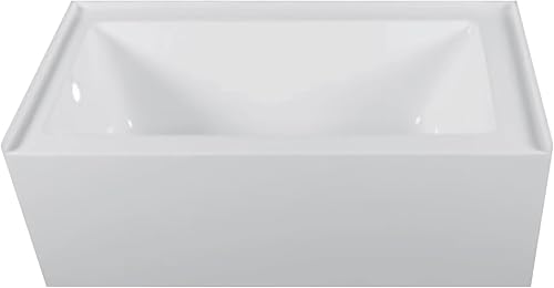 Miniatura 4 de Fine Fixtures Bañera de acrílico y fibra de vidrio, tamaño exclusivo de 66 x 32 pulgadas, parte delantera de alcoholdelantal (mano izquierda) -