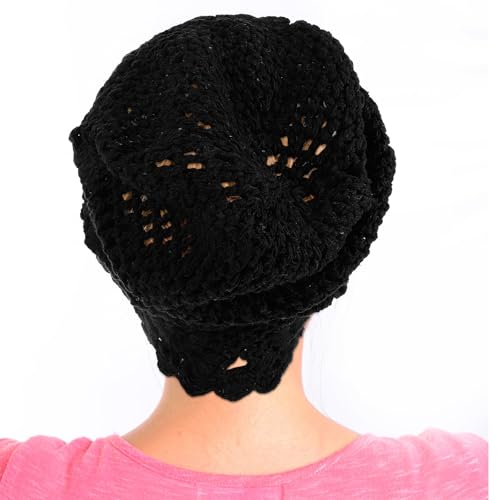 Turbante negro de mujer ULTECHNOVO con diseño étnico 6