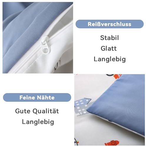 Housse de couette enfant camion de pompiers en microfibre douce anti-boulochage - 6