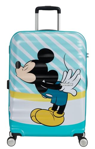 American Tourister Wavebreaker Disney Spinner 67/24 Disney Trolley Mickey Blue Kiss