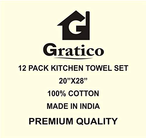 [20"X30", 12 Pack] Premium Kitchen Towels And Dishcloths Sets, Cotton Dish Towels For Kitchen, Multi Color Dish Cloths For Washing Dishes, Hand Towels For Kitchen, Tea Towels & Bar Mops For Kitchen #TOP6