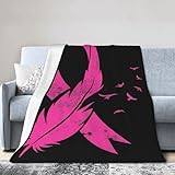 Photo Gallery coperta in flanella morbida con piume e nastro rosa per la consapevolezza del cancro al seno arancione, in microfibra, per tutte le stagioni, calda coperta da letto per soggiorno, divano, sedie, letti Photo Gallery coperta in flanella morbida con piume e nastro rosa per la consapevolezza del cancro al seno arancione, in microfibra, per tutte le stagioni, calda coperta da letto per soggiorno, divano, sedie, letti