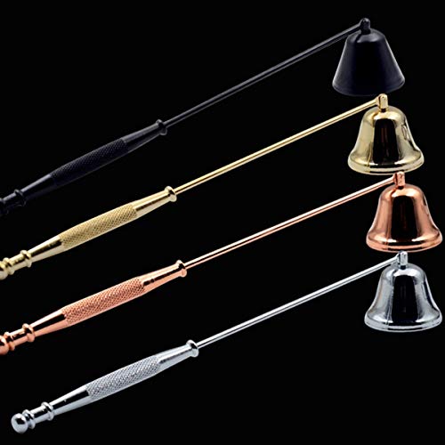 Vintage Stainless Steel Candle Wicks Extinguisher Candle Snuffer Trimmer Cutter Smokeless Bell Shaped Candle Holders Accessories(Gold) #TOP3