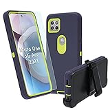 Moto One 5G Ace Case,Motorola One 5G Ace 2021 Heavy Duty case[ with Clip], [Shockproof] [Dropproof] [Dust-Proof], Compatible with Motorola one 5G ace (Blue Green)