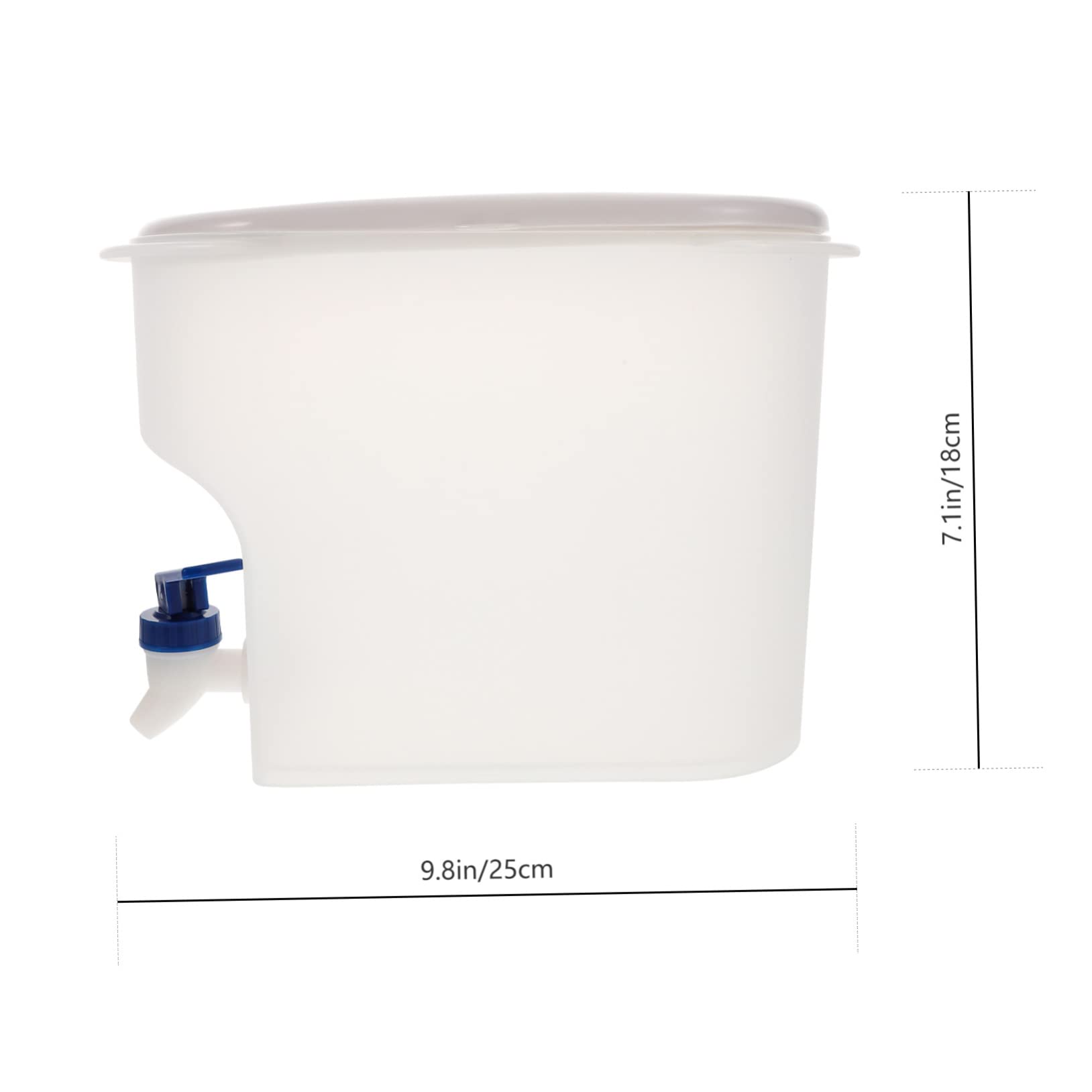 Healifty 1pc Cold Water Jug with Faucet Drink Container for Home Office Sturdy Material Water Storage Holder for Restaurants Camping and Picnics White