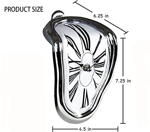 Flowerteen Melting Clock,Table Decorative Clock Vintage Clock Arabic Numerals Clock Shelf Desk Table Clock Without Battery,Golden #TOP5