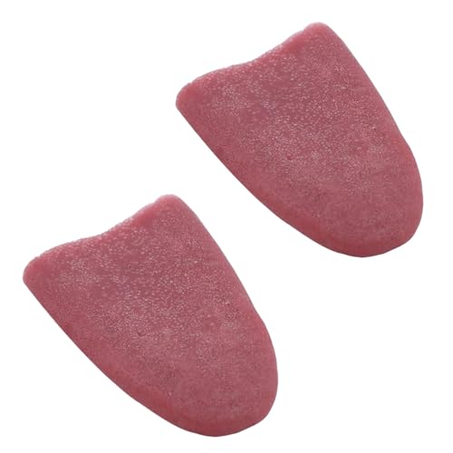 WNHNO 2Pcs Realistic Fake Tongue Gross Jokes Prank Magic Tricks Halloween Horrific Magicians Props Fashion Processing Novelty Props, Decorations