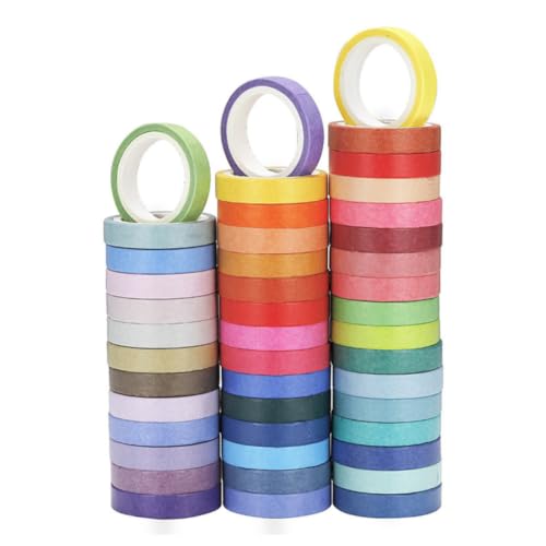 Cinta Washi Housoutil de 60 rollos para decorar sin dejar residuos pegajosos en tus paredes