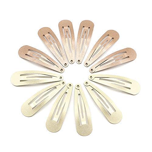 Dofash 5Cm/2In Metal Snap Hair Clips For Women Hair Barrettes Hair Grips Hair Accessories Girls Hair Clips 12 Count/Caramel Blonde #TOP1