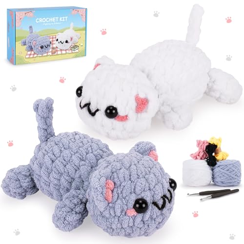 Kit de crochet chat pour débutants : apprenez enfin sans rater vos mailles