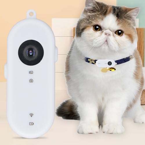 Coleira para Câmera para Gatos, Câmera para Coleira para Animais de Estimação HD 1080P Com Gravação