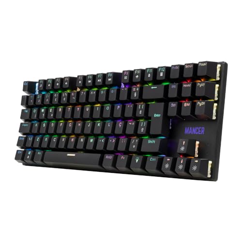 Teclado Mecânico Gamer Mancer Ghoul MK2 | RGB | ABNT2 | Switch Huano Azul | Preto | MCR-GHM2-RGB01BU