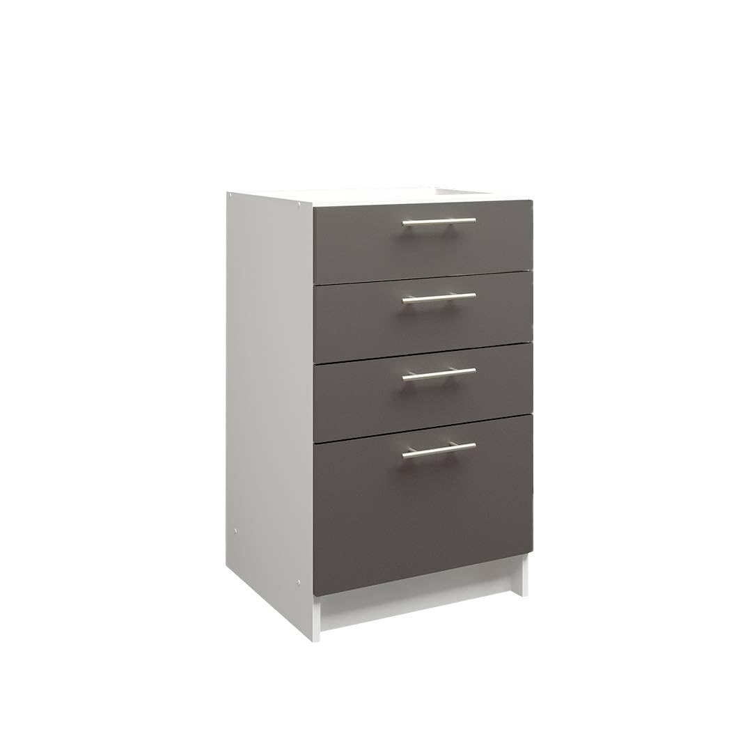 JD Greta Fixed Height 500mm Kitchen Drawer Base Cabinet Floor Unit (Without Worktop) – Dark Grey Matt — image 1