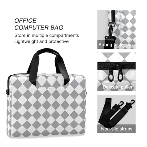 Funda rígida para portátil 15.6" gris con asa y correa miniatura 5