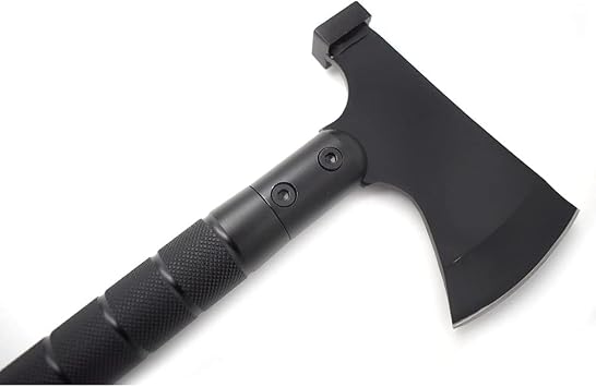 Snake Eye Tactical Survival Axe Folding Portable Camping Axe Multi-Tool Hatchet Survival Kit Tactical Tomahawk for Outdoor Hiking Hunting (03BK)