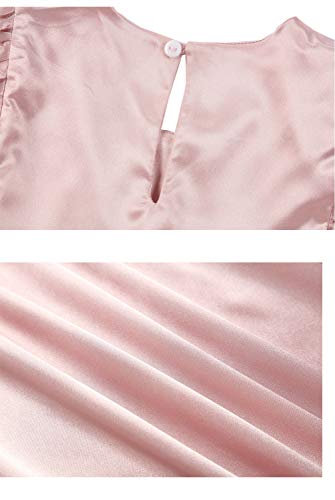 Girls Nightgown Nightdress Silky Satin Pajamas Dress For Kids Sleepwear Nighty 4-12Years #TOP3