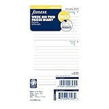 Filofax Refill, Personal/Compact Size, Week-to-View, White Paper, Ruled, English, 2023 (C68418-23) (68418-2018)