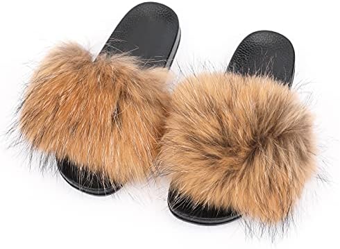 raccoon fur slides amazon