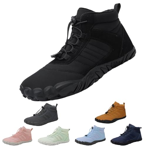 Winter PeakFootwear for Women Neuropathy, Grouned Footwear Warm Zero Drop Snow Boot Men, Hike Non-Slip & Waterproof Barefoot Boots