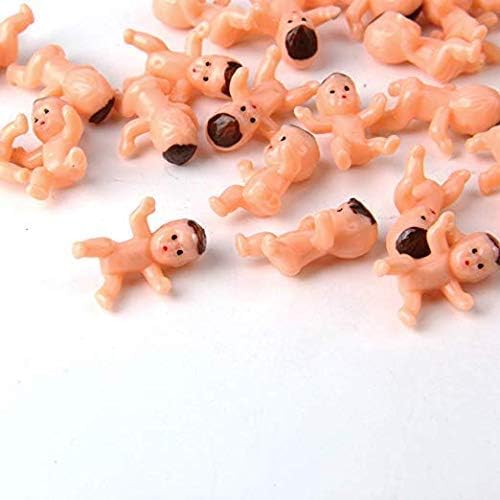 Miniatura 3 de Golden Pearl 60pcs mini bebés de plástico para baby shower, juego de cubitos de hielo, decoraciones de fiesta, juguetes de bebé