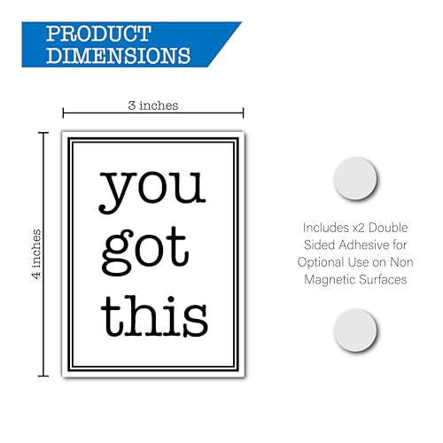 Imán con mensaje motivacional 'You Got This' rectangular miniatura 2