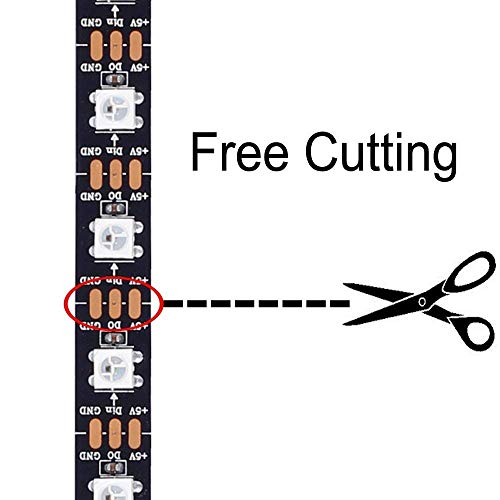 Image of WS2812B RGB Individually Addressable Pixel LED Strip-5M (16.4ft) - 60 LEDs /m - DIY Projects, Lighting Effects [Needs 5V Adaptor & a Controller to Work] (WS2812B Strip ONLY)