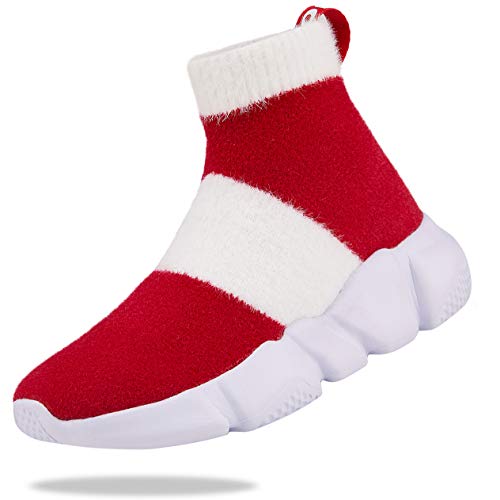 Santiro Boys Girls Sock Shoes High Tops Breathable Knit Slip On Shoes